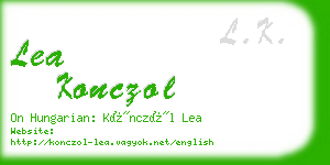 lea konczol business card